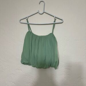 NWT Abercrombie & Fitch Sheer Bubble Hem Cami